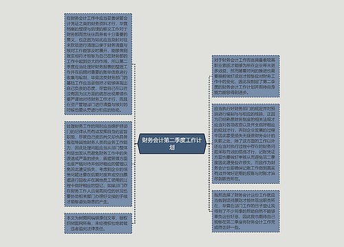 财务会计第二季度工作计划