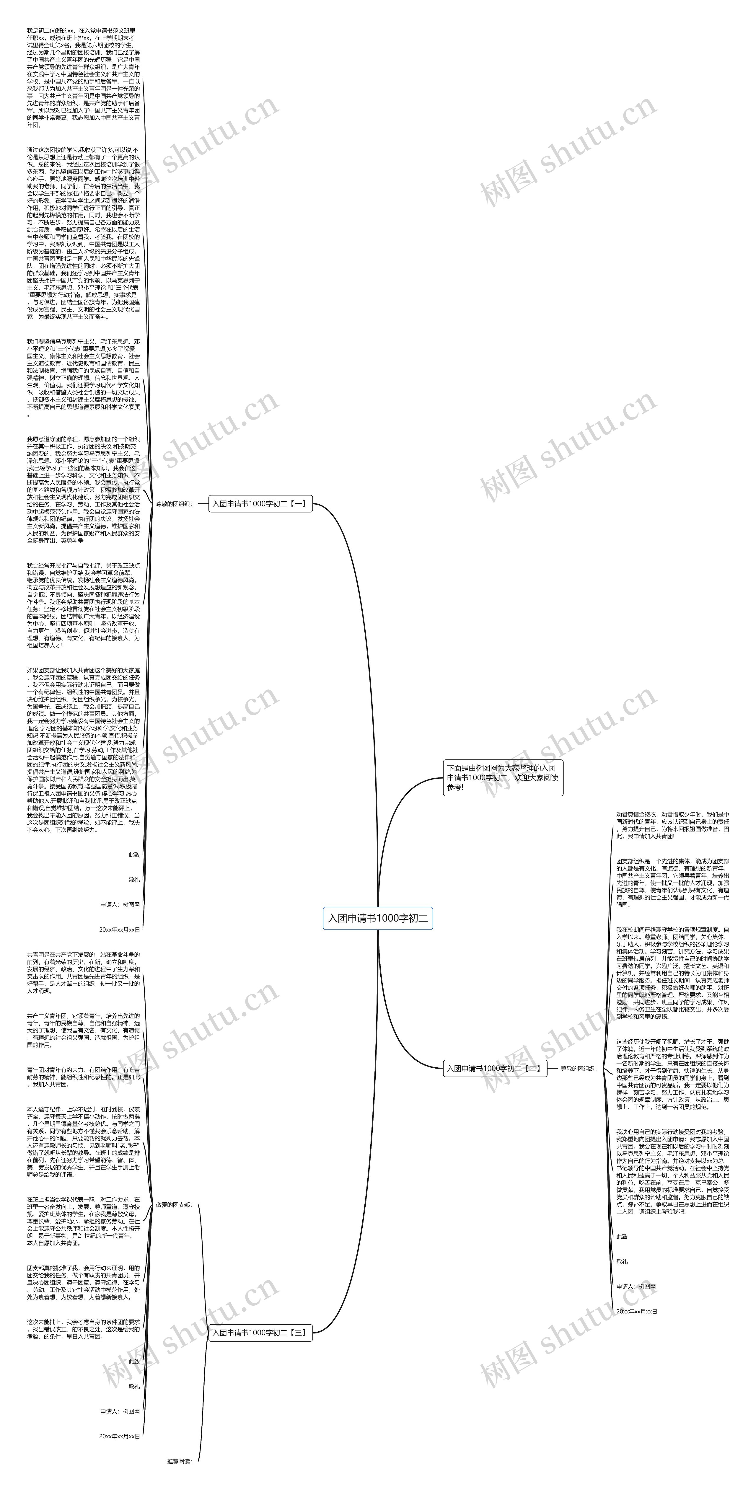 入团申请书1000字初二