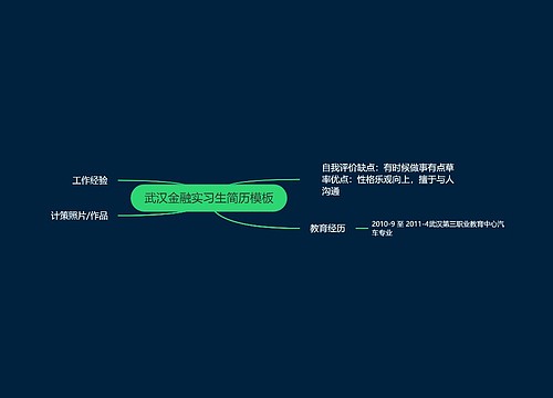 武汉金融实习生简历模板