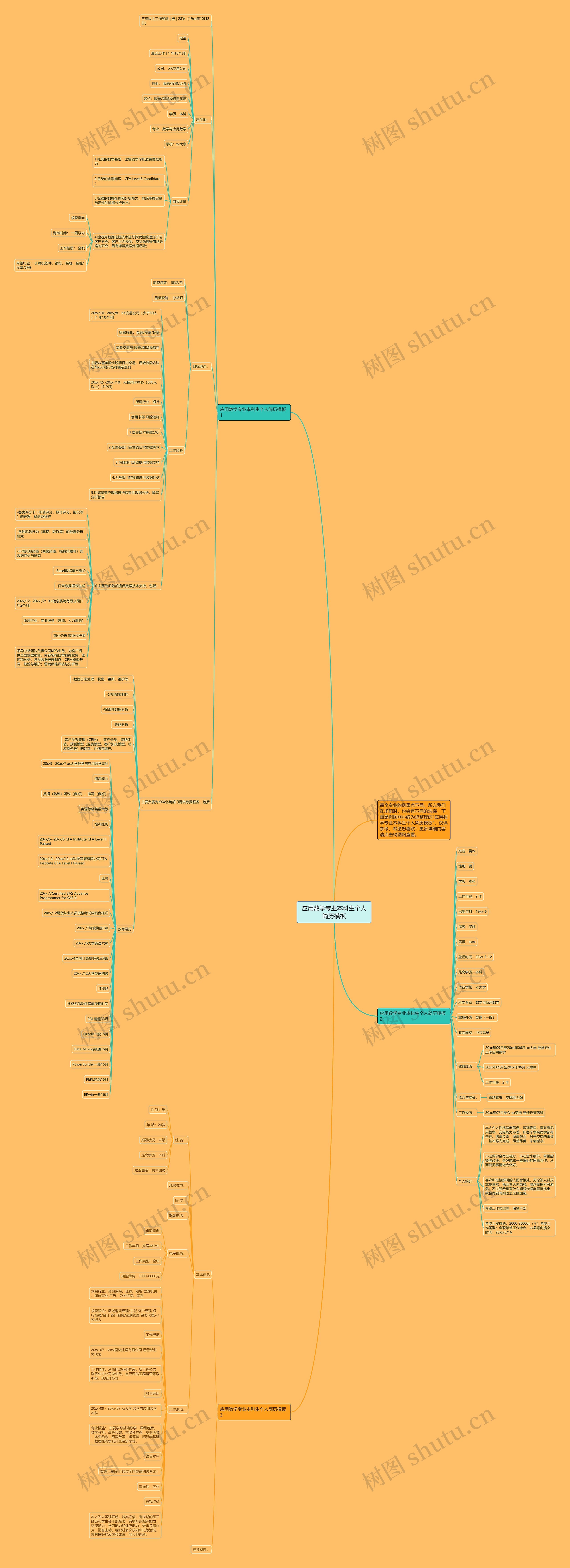 应用数学专业本科生个人简历模板 应用数学专业本科生个人简历模板