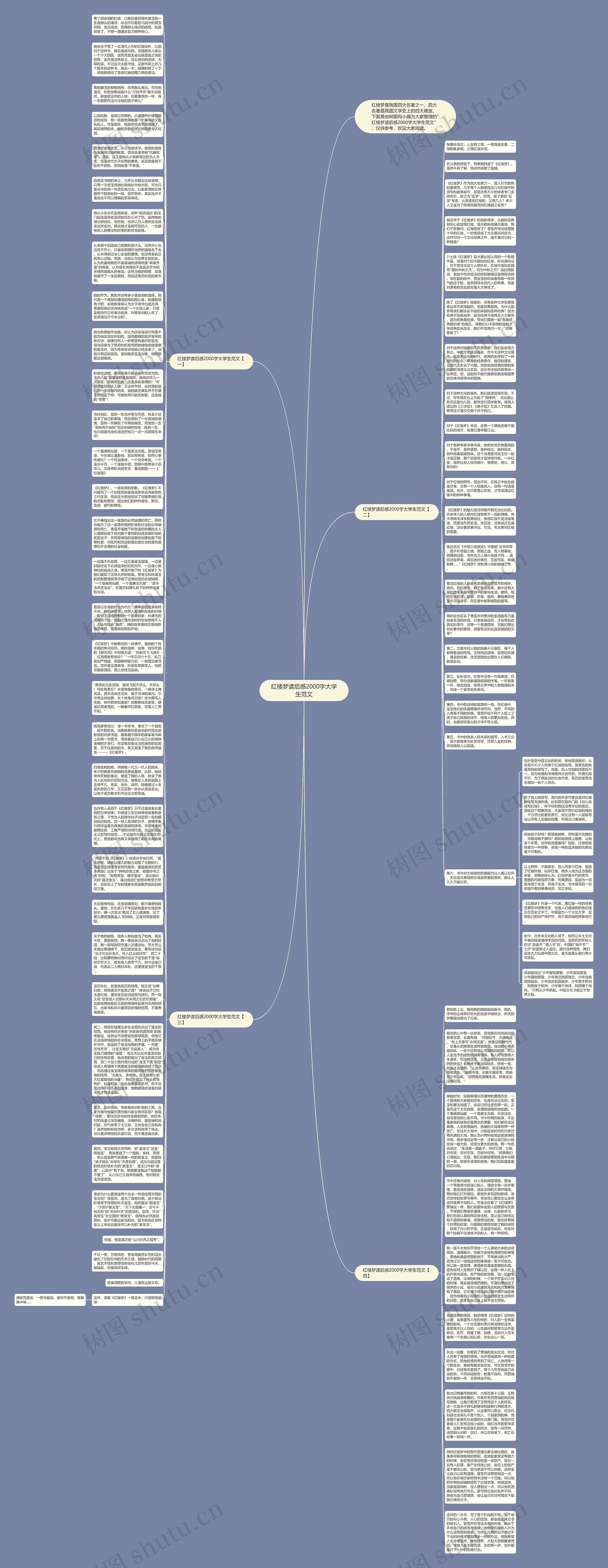 红楼梦读后感2000字大学生范文思维导图
