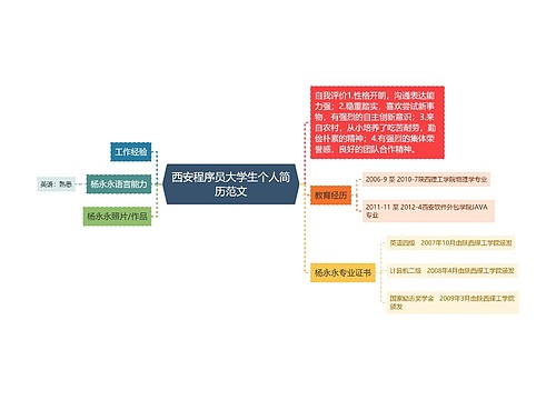 西安程序员大学生个人简历范文