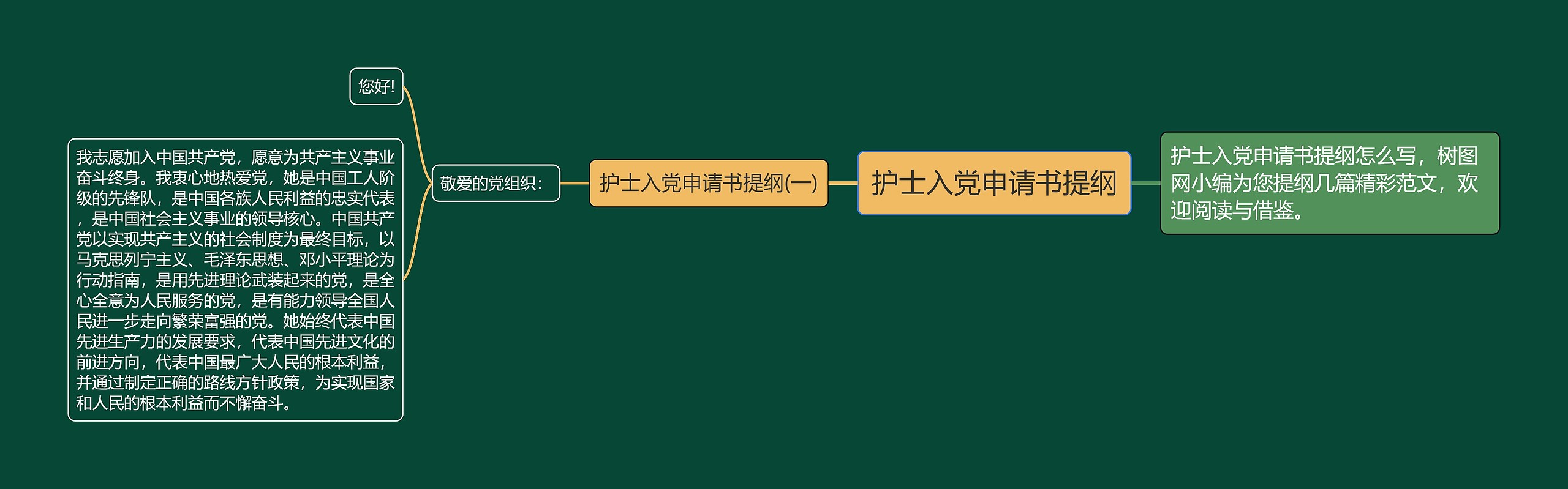 护士入党申请书提纲