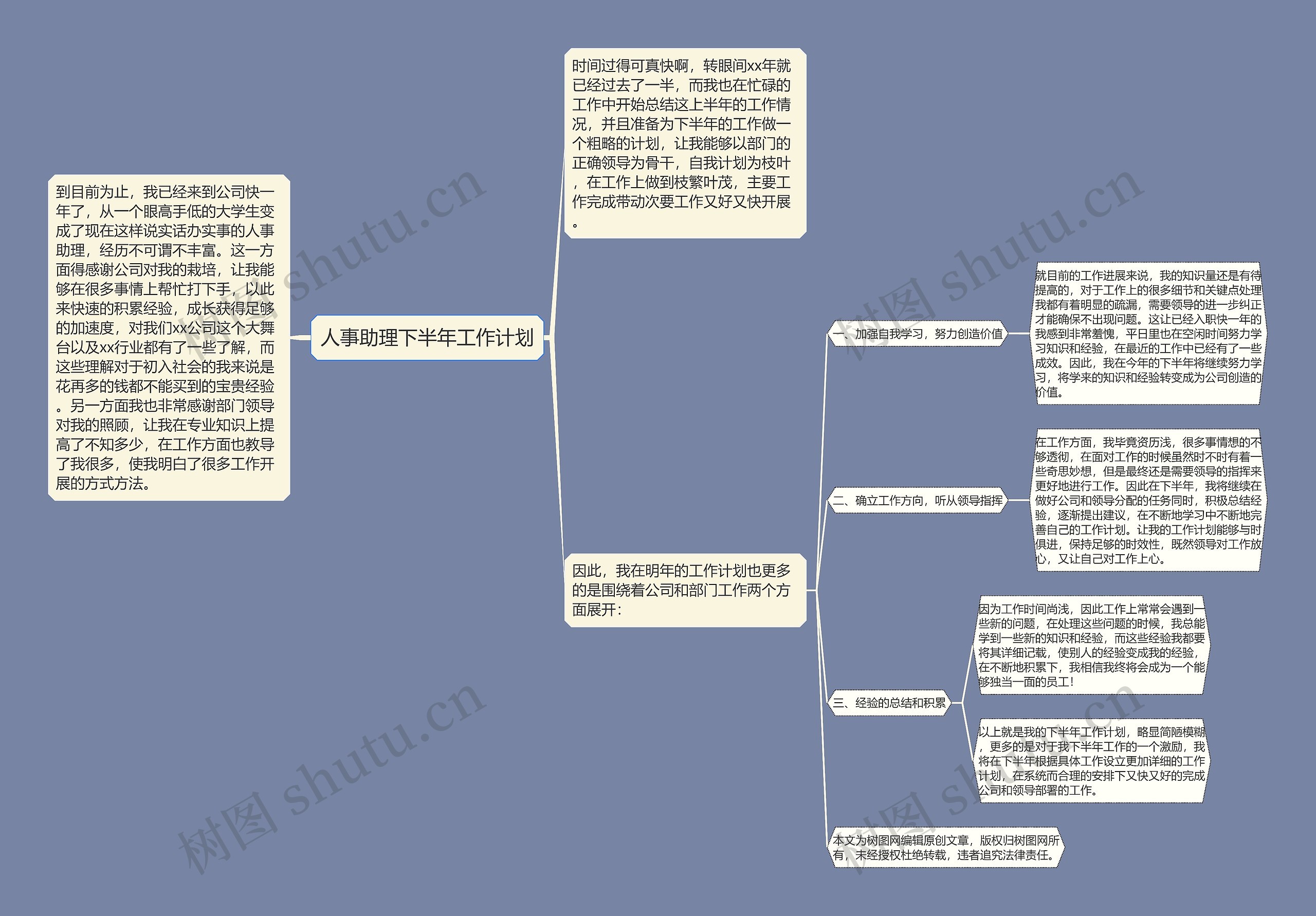 人事助理下半年工作计划