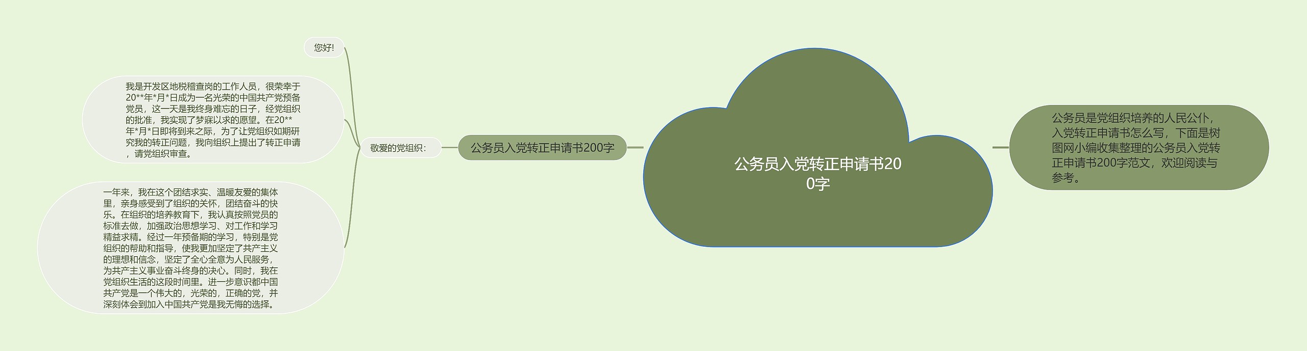 公务员入党转正申请书200字