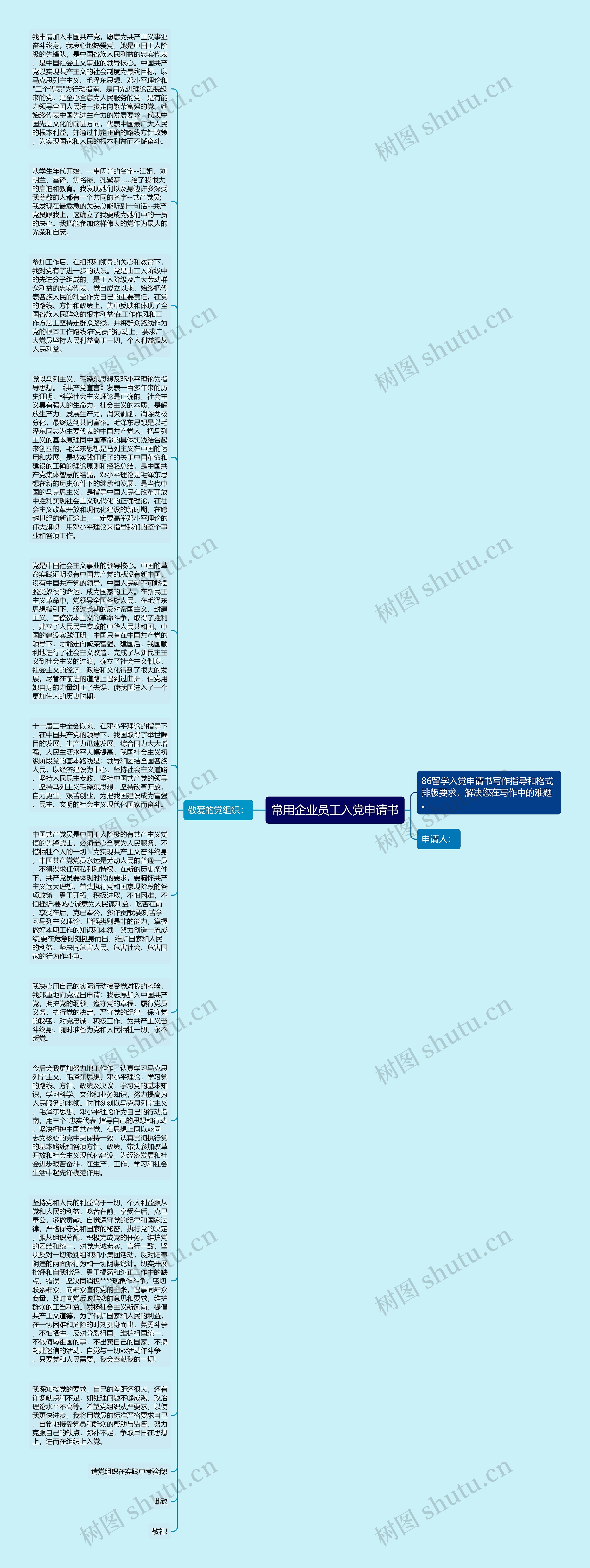 常用企业员工入党申请书