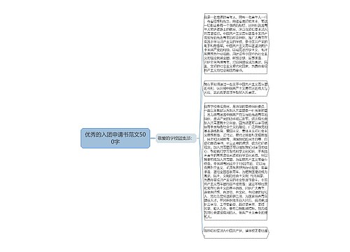 优秀的入团申请书范文500字