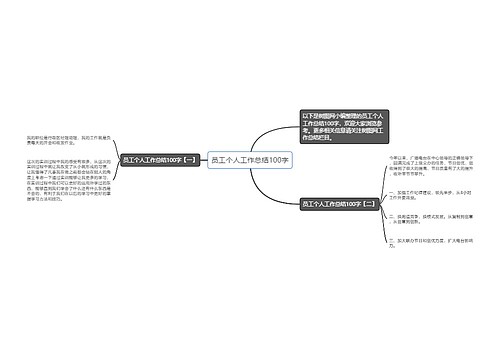 员工个人工作总结100字