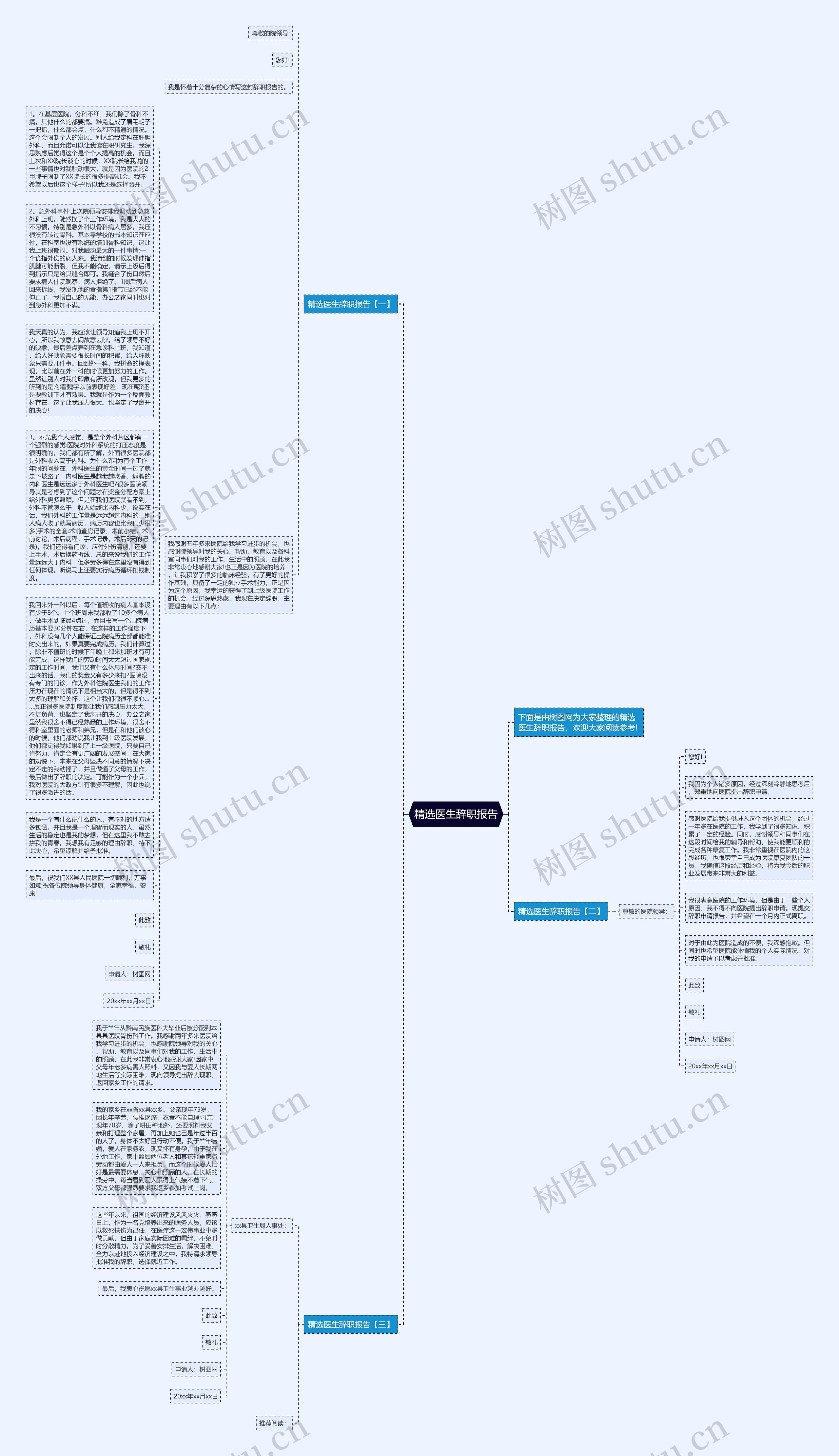 精选医生辞职报告思维导图