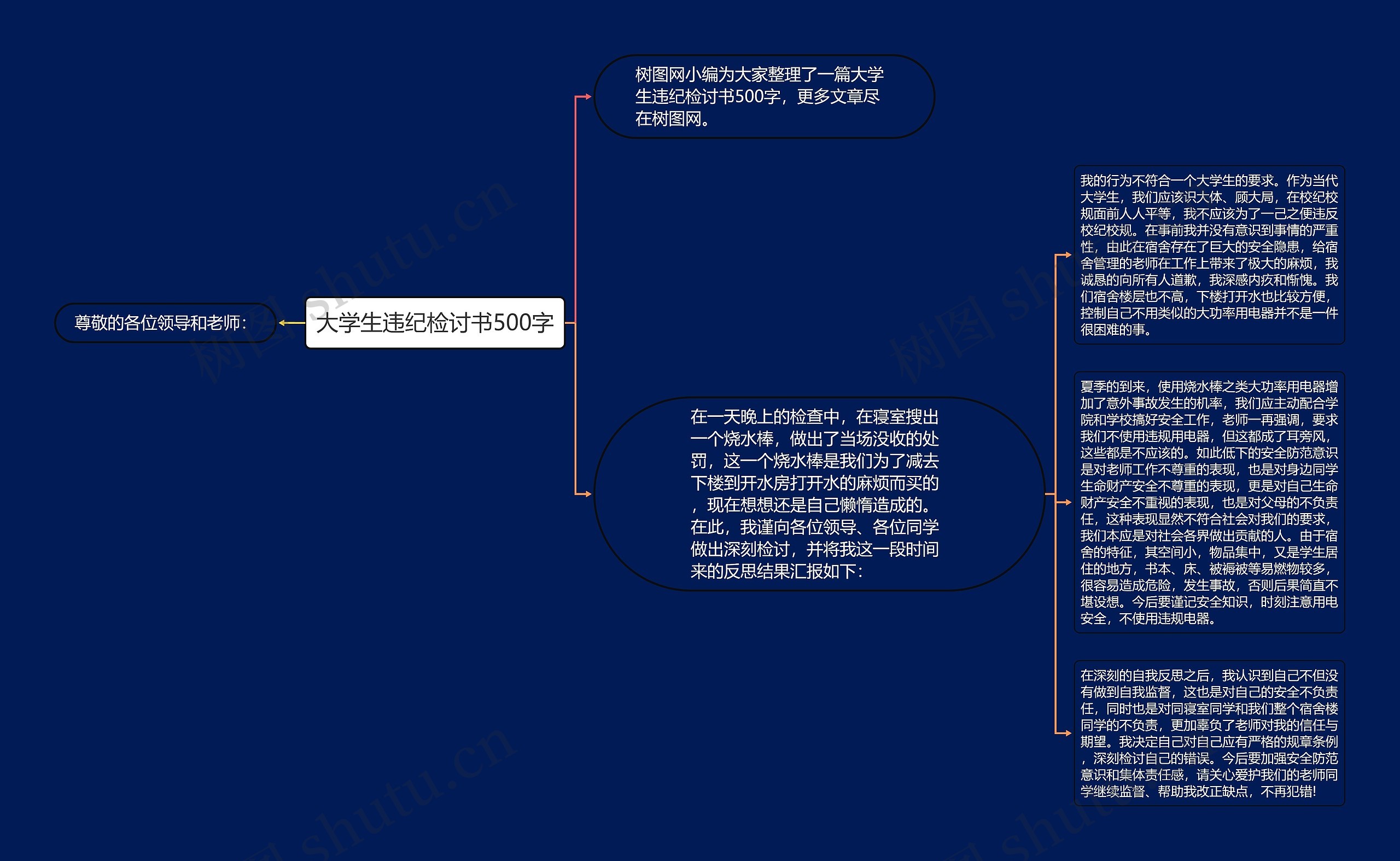 大学生违纪检讨书500字