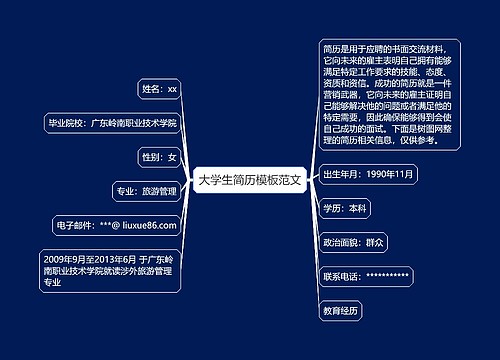 大学生简历模板范文