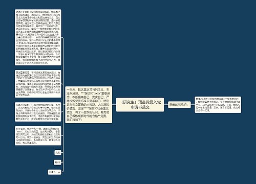 （研究生）预备党员入党申请书范文