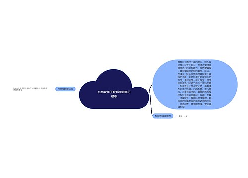 杭州软件工程师求职简历模板