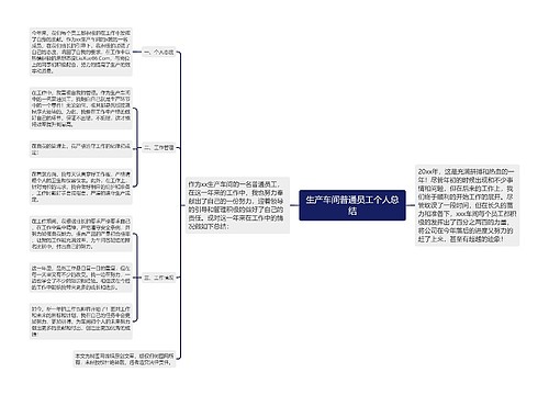 生产车间普通员工个人总结