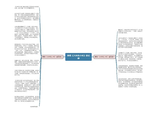 暑假《大林和小林》读后感