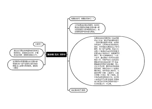 演讲稿 范文 300字