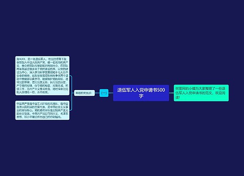 退伍军人入党申请书500字