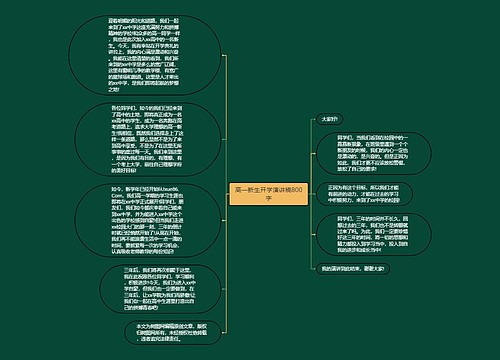 高一新生开学演讲稿800字