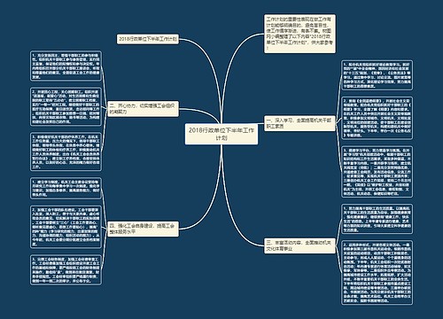 2018行政单位下半年工作计划