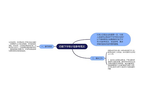 行政下半年计划参考范文