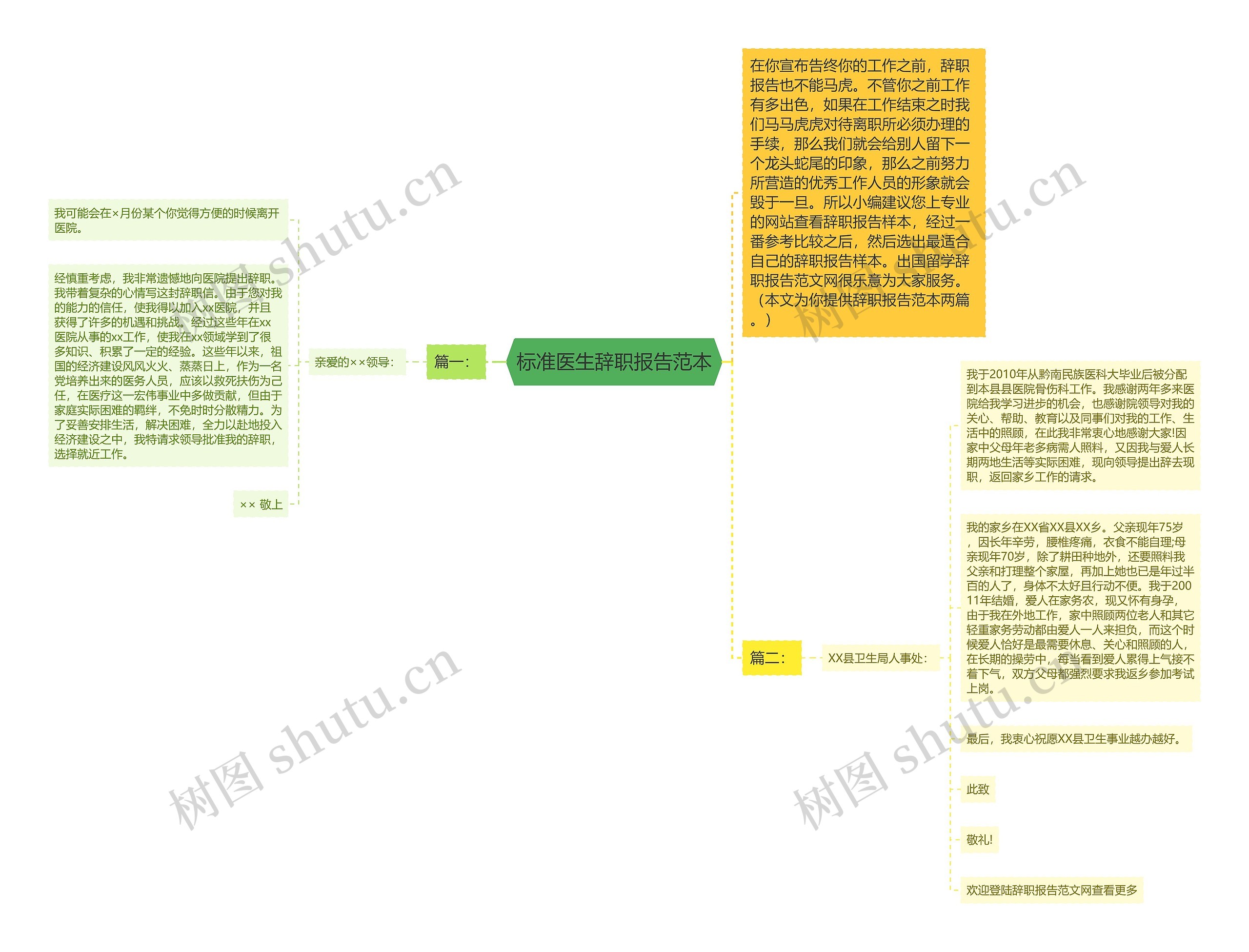 标准医生辞职报告范本