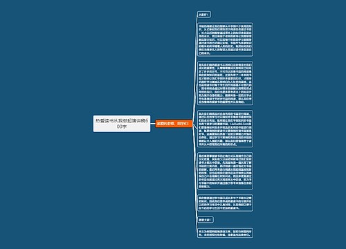 热爱读书从我做起演讲稿600字