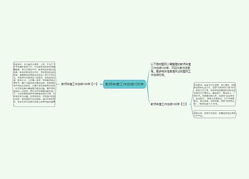 教师年度工作总结100字