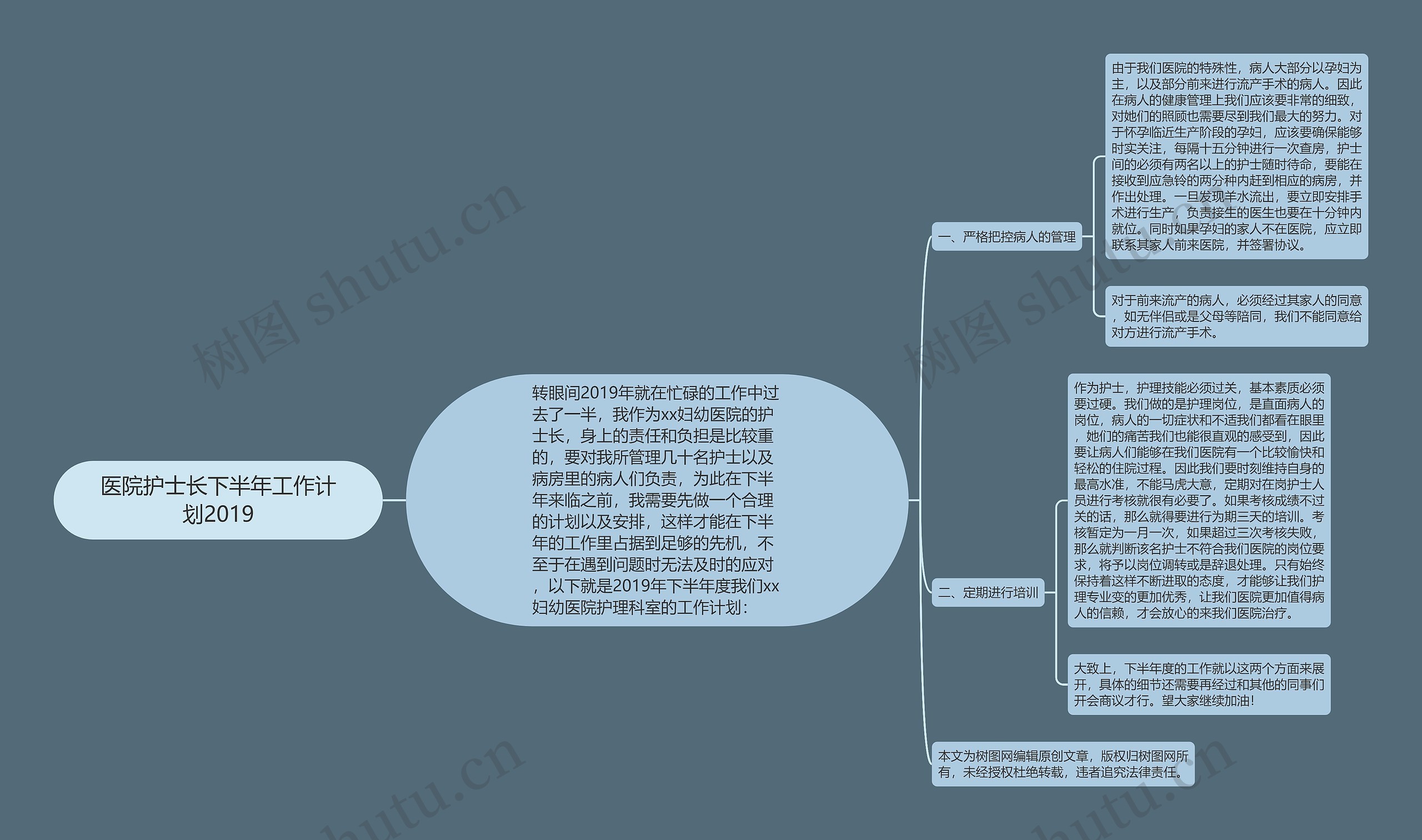 医院护士长下半年工作计划2019