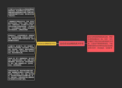 运动会加油稿跳高300字