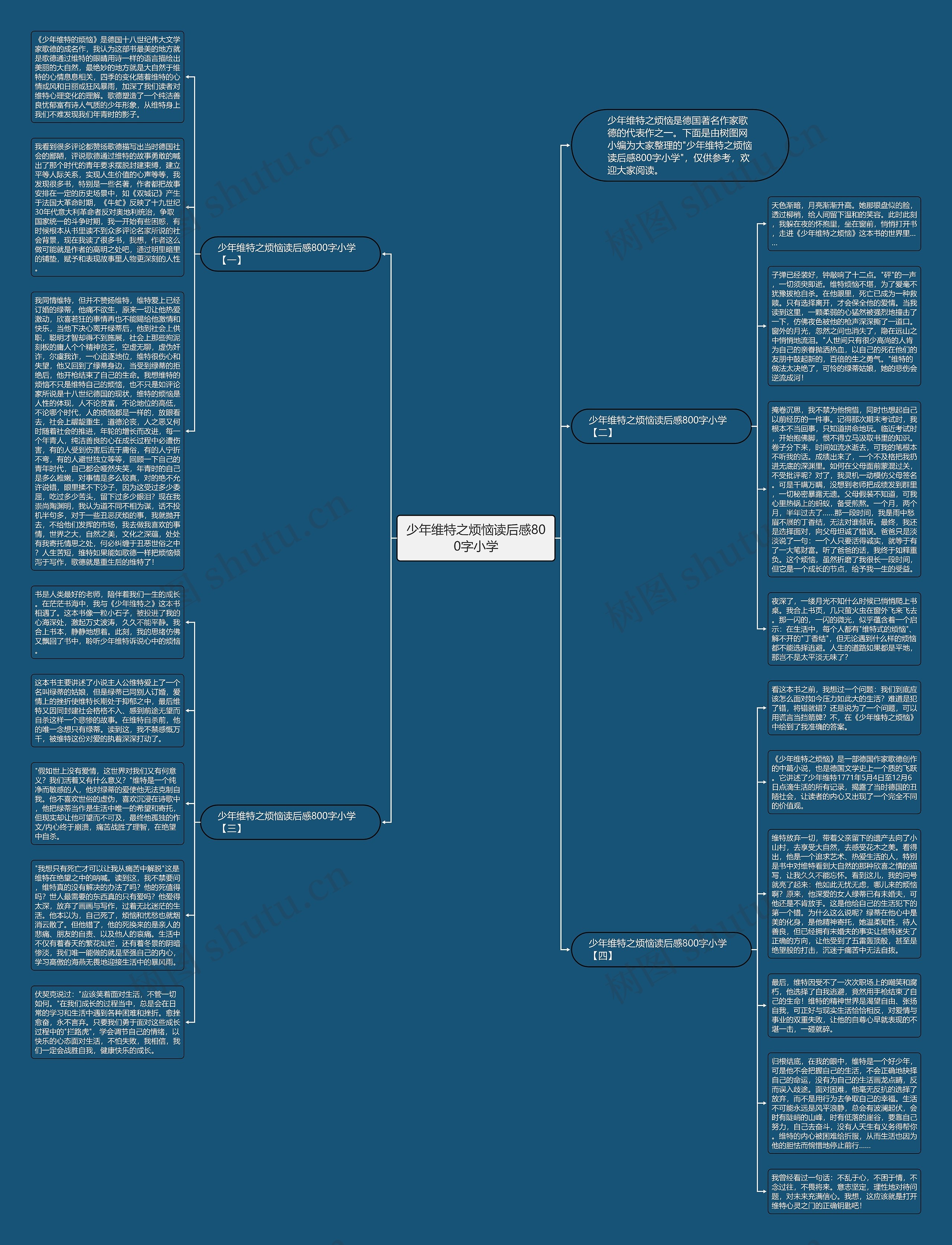 少年维特之烦恼读后感800字小学思维导图