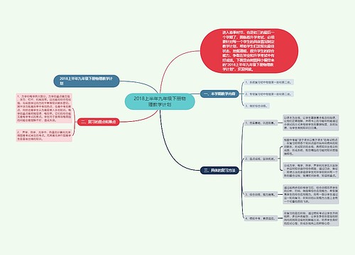 2018上半年九年级下册物理教学计划