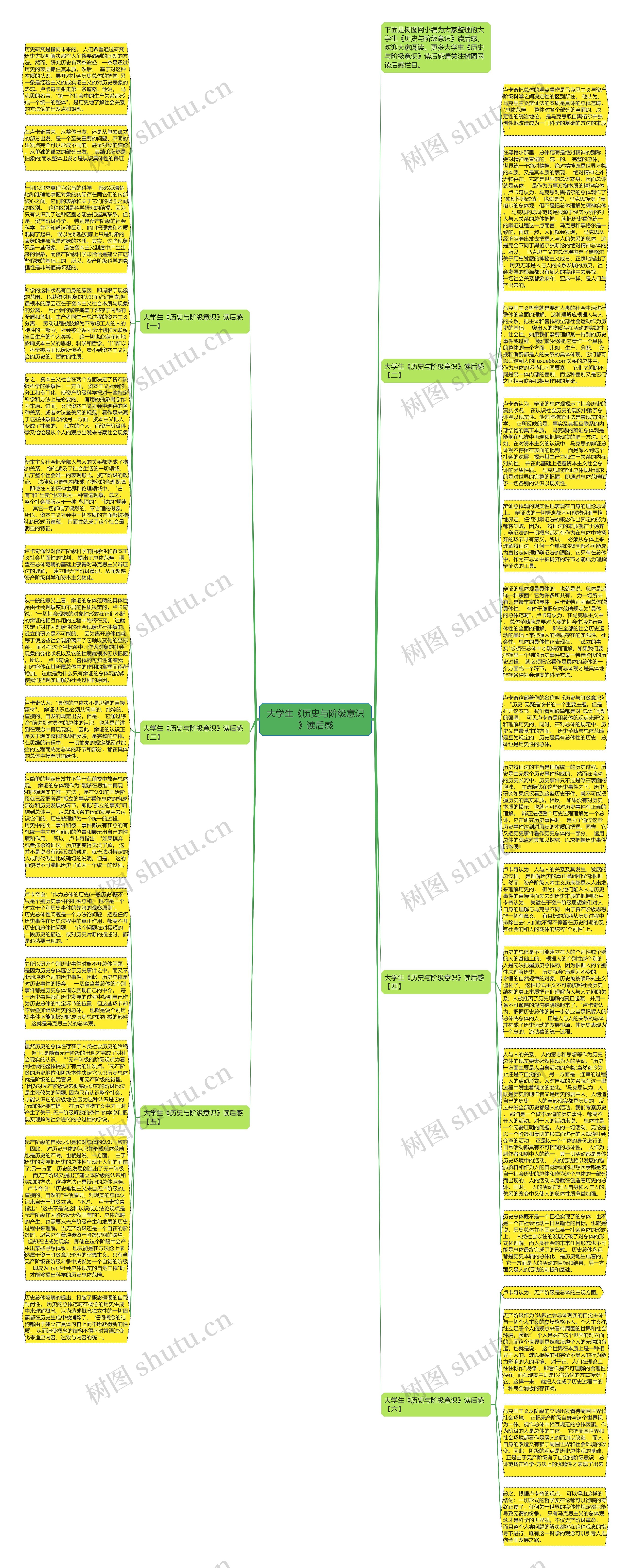 大学生《历史与阶级意识》读后感思维导图