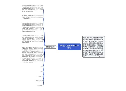 初中生入团申请书600字范文