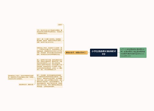 小学生竞选班长演讲稿500字