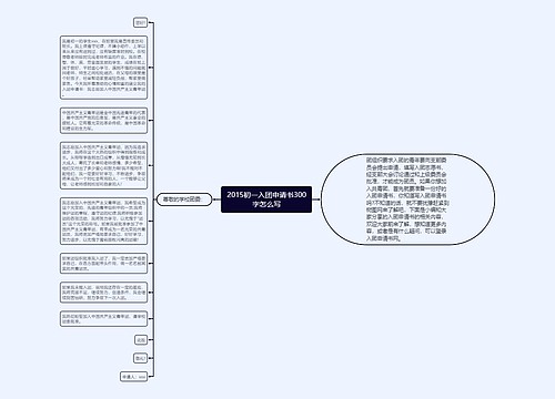 2015初一入团申请书300字怎么写