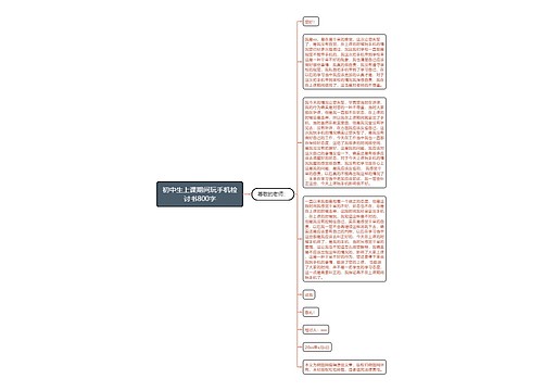 初中生上课期间玩手机检讨书800字