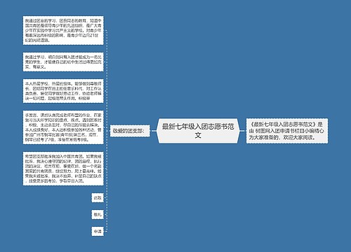 最新七年级入团志愿书范文