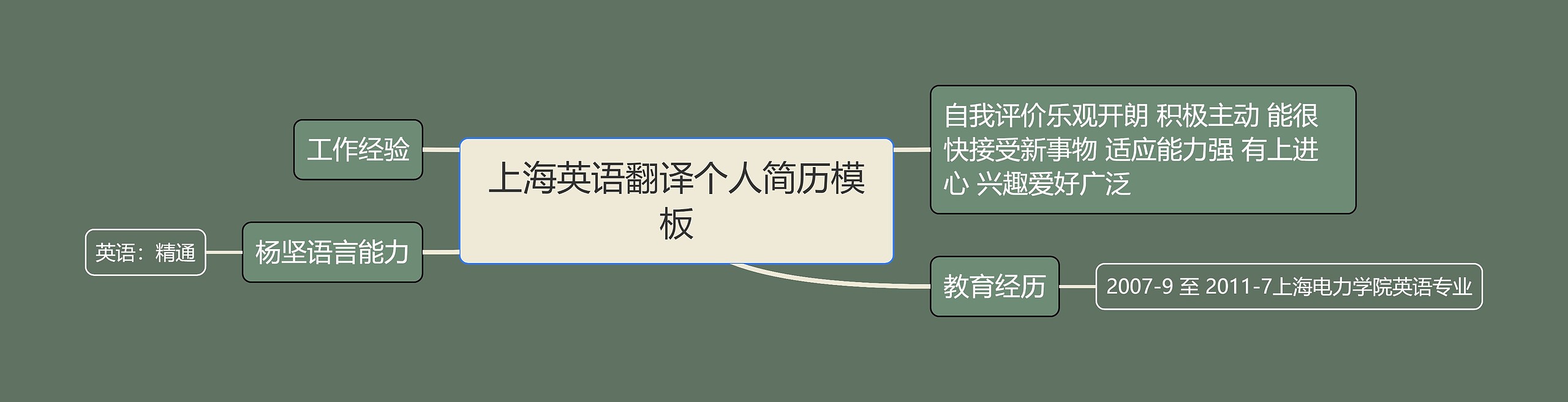 上海英语翻译个人简历模板