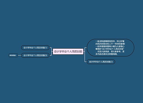 会计学毕业个人简历封面