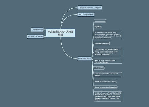 产品设计师英文个人简历模板
