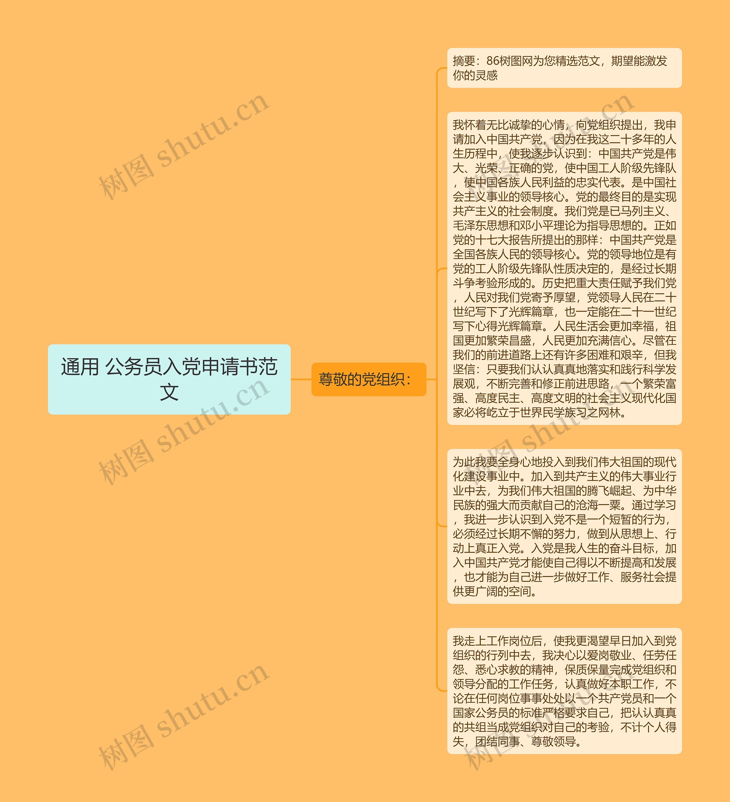 通用 公务员入党申请书范文
