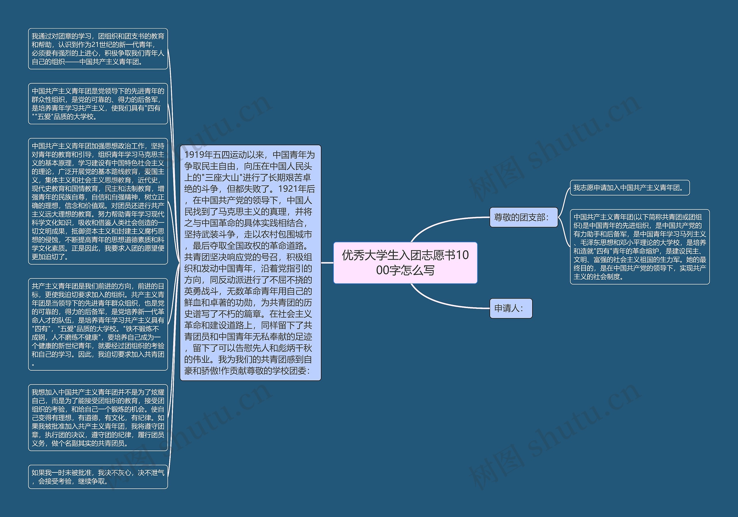 优秀大学生入团志愿书1000字怎么写