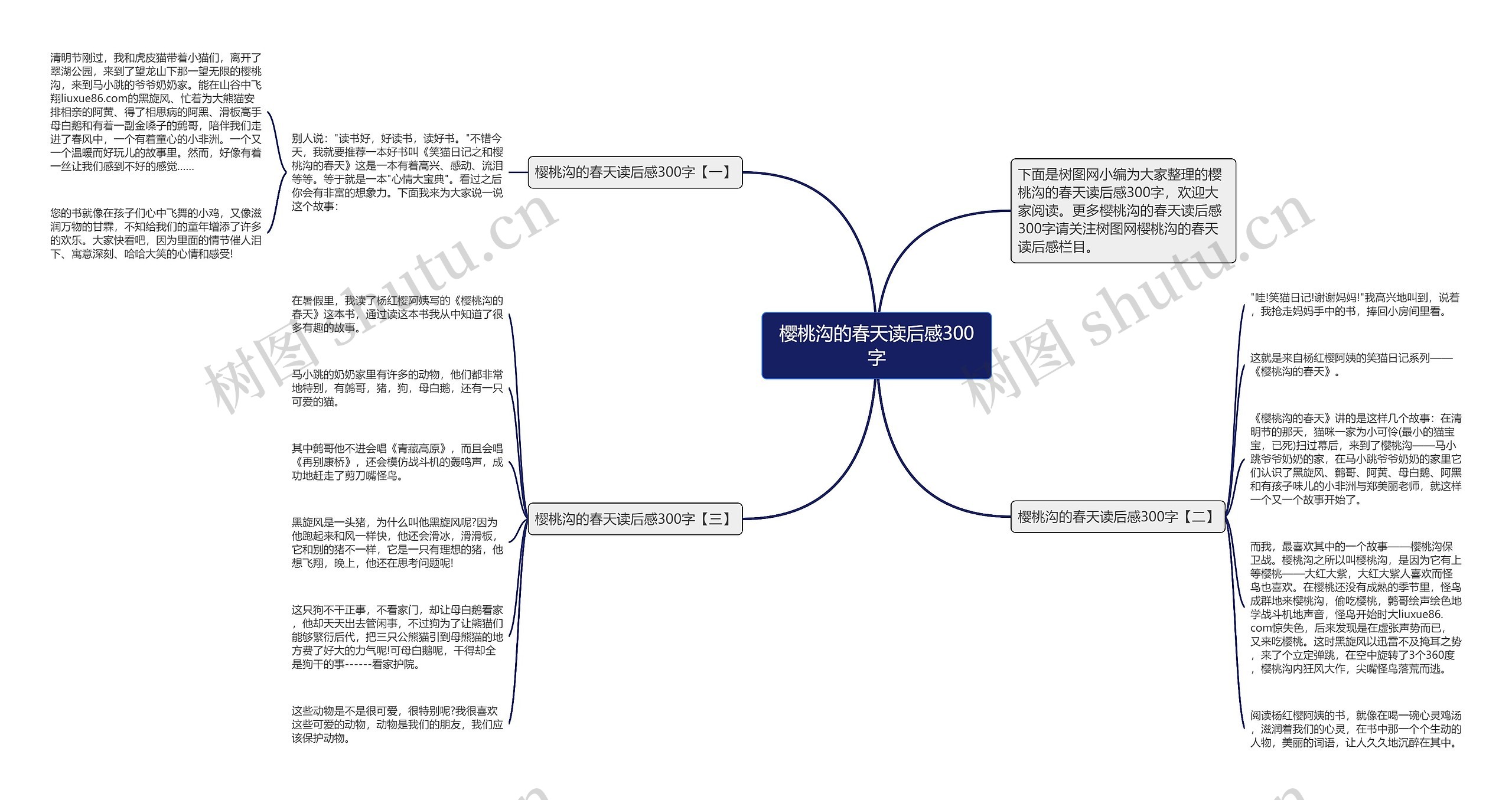 樱桃沟的春天读后感300字思维导图