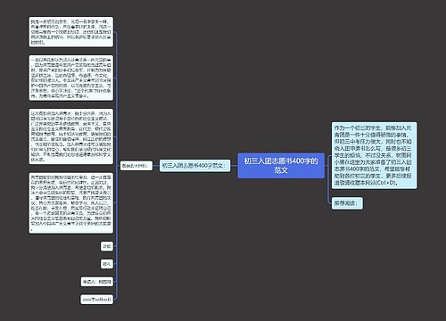 初三入团志愿书400字的范文