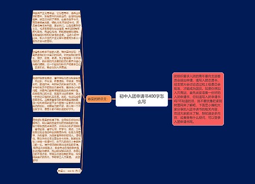 初中入团申请书400字怎么写