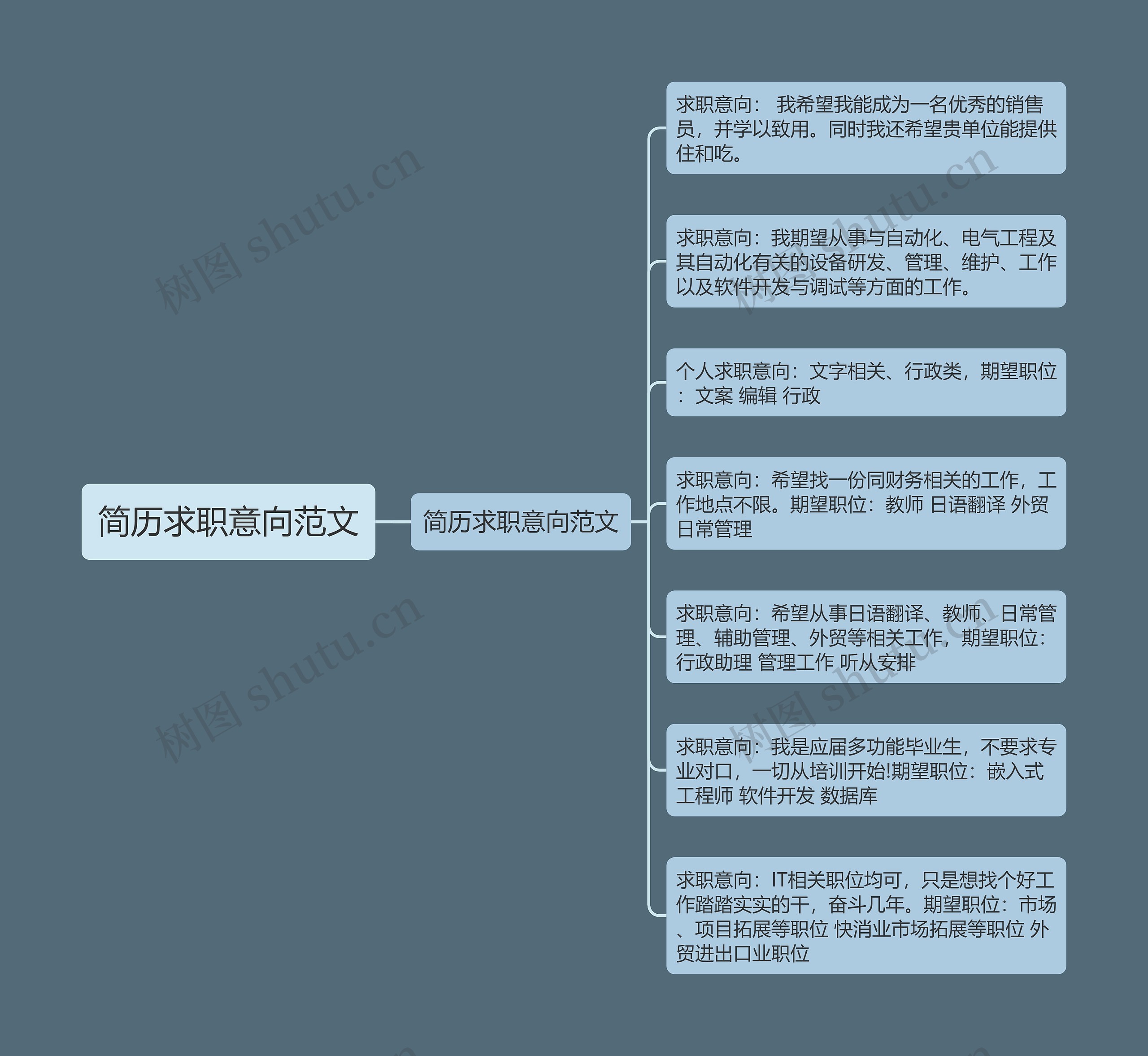 简历求职意向范文