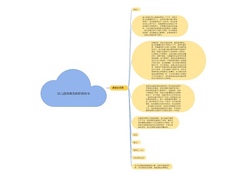 幼儿园保育员辞职报告书