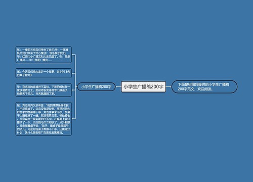 小学生广播稿200字