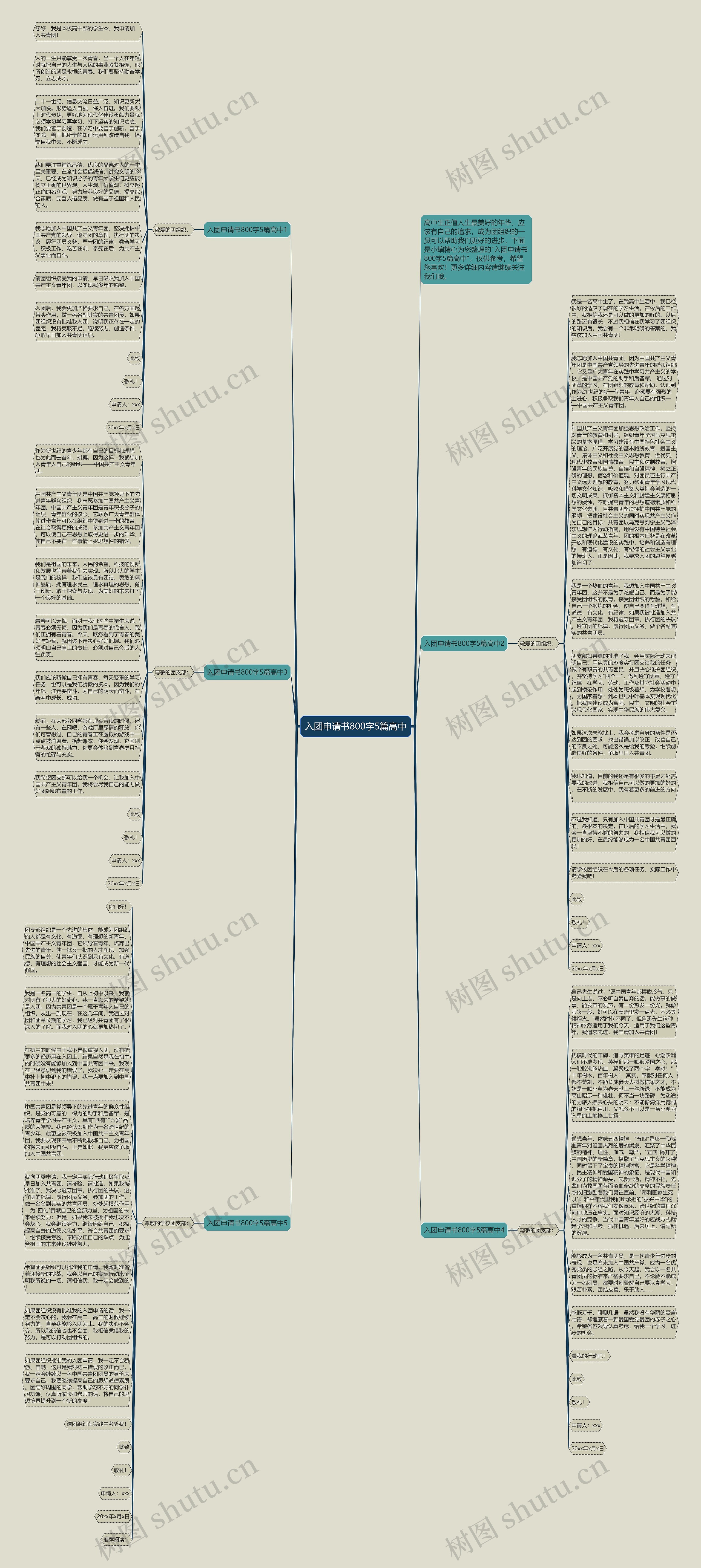 入团申请书800字5篇高中思维导图