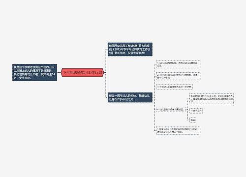 下半年幼师实习工作计划